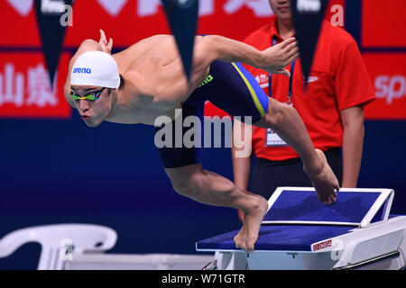 Tatsumi International Swimming Center, Tokyo, Japon. 4e août 2019. Tatsumi International Swimming Center, Tokyo, Japon. 4e août 2019. Seto Daiya (JPN), le 4 août 2019 - Natation : La Coupe du Monde de Natation FINA Tokyo men's 400m quatre nages individuel finale à Tatsumi International Swimming Center, Tokyo, Japon. Credit : MATSUO.K/AFLO SPORT/Alamy Live News Banque D'Images