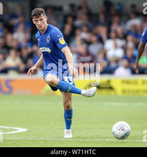 Kingston, au Royaume-Uni. 06Th Aug 2019. Callum Reilly de l'AFC Wimbledon en action au cours de l'EFL Sky Bet League 1 match entre l'AFC Wimbledon et Rotherham United au Cherry Red Records Stadium, Kingston, en Angleterre, le 3 août 2019. Photo de Ken d'Étincelles. Usage éditorial uniquement, licence requise pour un usage commercial. Aucune utilisation de pari, de jeux ou d'un seul club/ligue/dvd publications. Credit : UK Sports Photos Ltd/Alamy Live News Banque D'Images