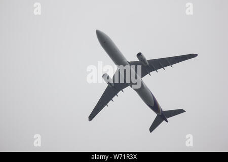 Chiang Mai, Thaïlande - 26 juillet 2019 : HS-TBG Airbus A330-300 de Thai Airways. En vol Chiang Mai à Bangkok. Banque D'Images