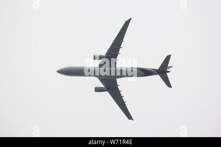 Chiang Mai, Thaïlande - 26 juillet 2019 : HS-TBG Airbus A330-300 de Thai Airways. En vol Chiang Mai à Bangkok. Banque D'Images