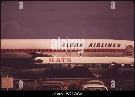 Aloha Airlines dans l'une des deux grandes compagnies aériennes reliant les îles. Pas de route et rapide navire de mer a été élaboré pour les voyages inter-îles. Banque D'Images