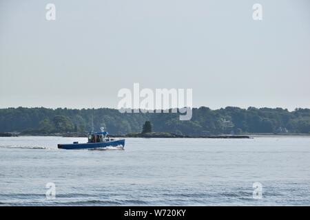 Vues autour de Portsmouth Harbour et l'île de hauts-fonds au large de la côte du New Hampshire et du Maine, New England, United States of America Banque D'Images