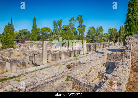 Vestiges romains sur le site de Puymin à Vaison la Romaine en Provence-Alpes-Côte d'Azur, France Banque D'Images