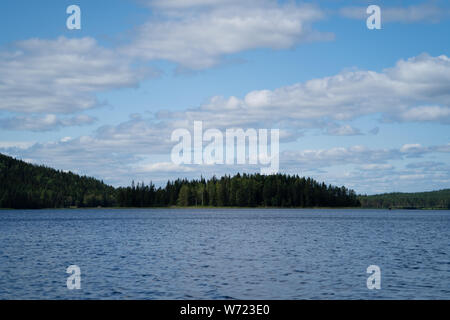 Mögreven Storön, île du lac de Värmland, Suède Banque D'Images