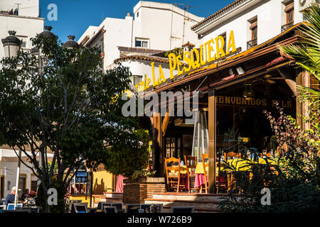 21 novembre 2017 - Marbella, Espagne. Restaurant Traditionnel espagnol Poisson 'La Pesqueria' Banque D'Images