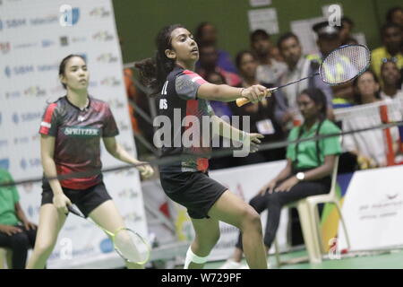 L'histoire d'amour entre Maurice et le badminton aux JIOI commencer en 1979, lorsque les Mauriciens ont fait table rase sur toutes les médailles d'or Banque D'Images