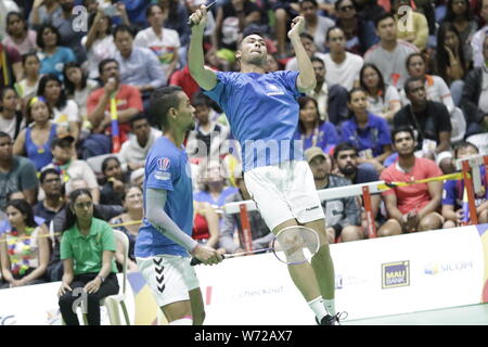 L'histoire d'amour entre Maurice et le badminton aux JIOI commencer en 1979, lorsque les Mauriciens ont fait table rase sur toutes les médailles d'or Banque D'Images