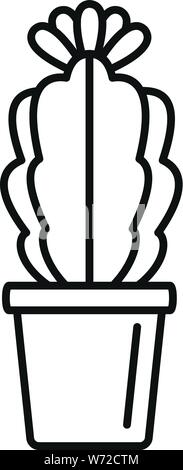 Cactus fleur intérieure icône. À l'intérieur Aperçu cactus fleur icône vecteur pour la conception web isolé sur fond blanc Illustration de Vecteur
