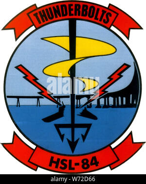 La lumière de l'Escadron d'hélicoptères anti-sous-marine (US 84) insignia, 1984 (6380322) Banque D'Images
