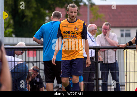 Slough Town FC vs Dorking Wanderers à Arbour Park, Slough, Berkshire, Angleterre le samedi 03 août 2019. Photo : Le juge Philip Benton Banque D'Images