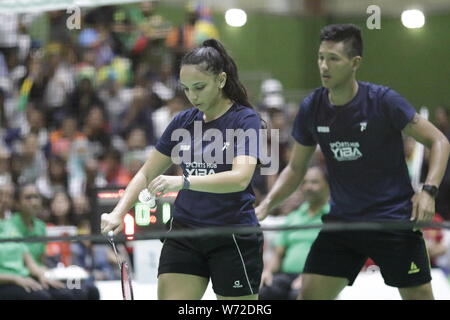 L'histoire d'amour entre Maurice et le badminton aux JIOI commencer en 1979, lorsque les Mauriciens ont fait table rase sur toutes les médailles d'or Banque D'Images