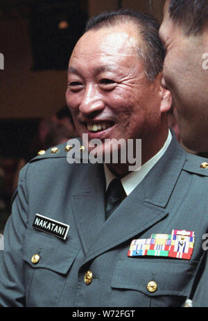 Général (GEN) Masahiro Nakatani, Chef de cabinet du Japon d auto-défense au sol. ・中谷正寛陸将 陸上幕僚長 : 日本語 Banque D'Images