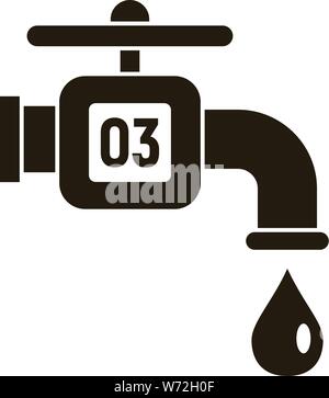 L'icône Smart d'un robinet d'eau. Simple illustration de l'eau intelligente appuyez sur l'icône vecteur pour la conception web isolé sur fond blanc Illustration de Vecteur