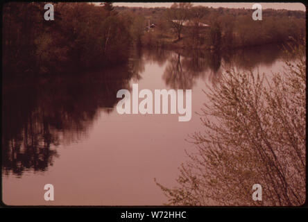 À l'ÉCHELLE DU MERRIMACK RIVER À L'EMBOUCHURE DE LA RIVIÈRE NASHUA Banque D'Images