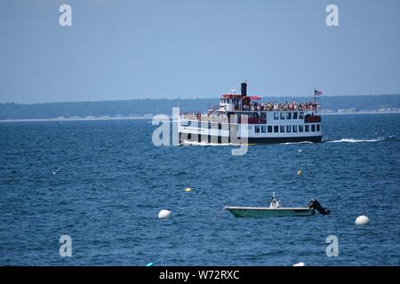 Vues autour de Portsmouth Harbour et l'île de hauts-fonds au large de la côte du New Hampshire et du Maine, New England, United States of America Banque D'Images