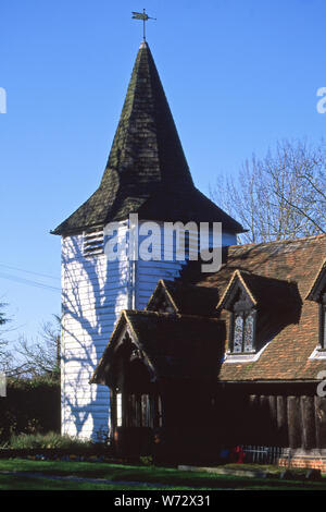 Log Church, église de St Andrew Greensted, Essex, Royaume-Uni. Banque D'Images