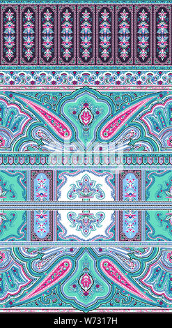 Motif paisley oriental traditionnel. Papier peint à fleurs. Ornement décoratif pour le tissu, textile, papier d'emballage. Banque D'Images