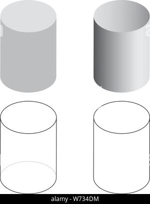 3D isométrique tubes vérin Vector Illustration Illustration de Vecteur