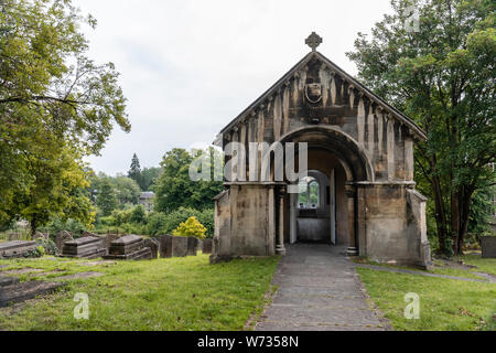 Chapelle du cimetière et du cimetière de St Swithins, porte de Walcot, Bath, Angleterre, Royaume-Uni Banque D'Images