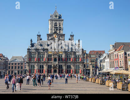 Place du marché de Delft Banque D'Images