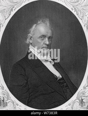 JAMES BUCHANAN (1791-1868) 15e président des États-Unis Banque D'Images