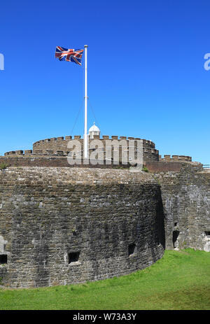 Château de Deal, construit par Henry VIII en tant que partie d'une chaîne de forts côtiers, dans la région de East Kent, England, UK Banque D'Images