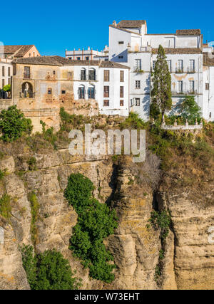 Vue panoramique à Ronda, Province de Malaga, Andalousie, espagne. Banque D'Images