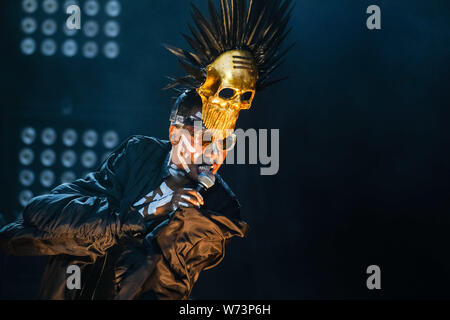 Preston Park, Brighton, Royaume-Uni. 4 août 2019. Grace Jones effectue à BN1 Lovefest , partie de la fierté de Brighton. Grace Jones Beverly JO (né le 19 mai 1948) est un Jamaican-American modèle, chanteuse, auteur-compositeur, producteur, et l'actrice.. Photo par Julie Edwards./Alamy Live News Banque D'Images