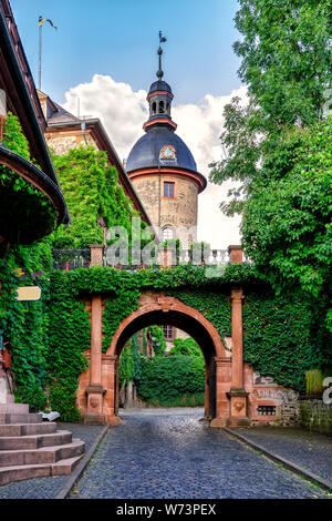 Laubach castle sur une belle journée d'été, Allemagne Banque D'Images