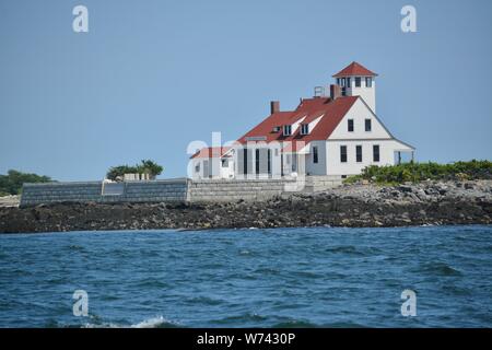 Vues autour de Portsmouth Harbour et l'île de hauts-fonds au large de la côte du New Hampshire et du Maine, New England, United States of America Banque D'Images