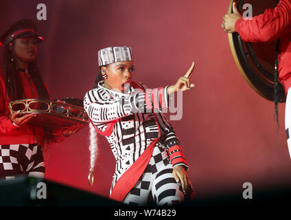 Janelle Monae l'exécution dans le cadre du Festival International de Manchester à Manchester Castlefield bol avec Janelle Monae : où : Manchester, Royaume-Uni Quand : 04 Jul 2019 Credit : Sakura/WENN.com Banque D'Images