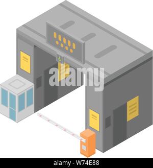 Autobahn gate, style isométrique Illustration de Vecteur
