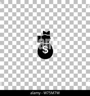 Le vol qualifié. Icône plat noir sur fond transparent. Les pictogrammes pour votre projet Illustration de Vecteur