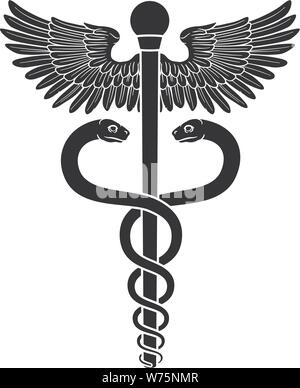 Caducée Médecin Cote Illustration de Vecteur