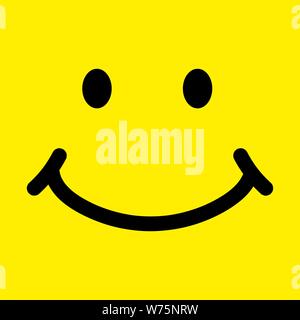 Modèle vecteur icône sourire. Smile logo sur fond jaune. télévision tendance style sourire logo design vector illustration Illustration de Vecteur