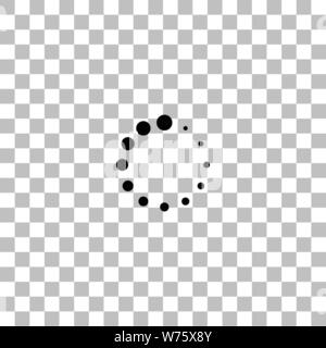 Le chargement. Icône plat noir sur fond transparent. Les pictogrammes pour votre projet Illustration de Vecteur