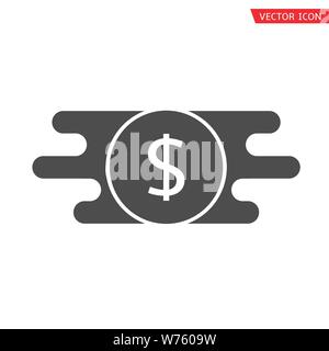 L'icône de transfert d'argent rapide. Pièce d'un dollar, Vector illustration Illustration de Vecteur
