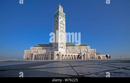 --FILE--vue de l'intérieur du Maroc, la plus grande mosquée Mosquée Hassan II, à Casablanca, Maroc, 17 novembre 2017. La Mosquée Hassan II ou Grande Mosquée Banque D'Images