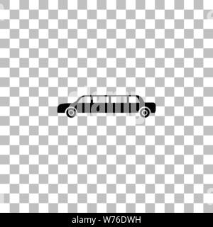 Limousine. Icône plat noir sur fond transparent. Les pictogrammes pour votre projet Illustration de Vecteur