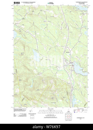 Carte TOPO USGS New Hampshire NH Sanbornville 20120508 Restauration TM Banque D'Images