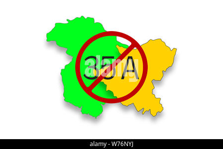 Jammu-et-Cachemire statut spécial, le décodage de l'Article 35 bis et l'Article 370 Banque D'Images