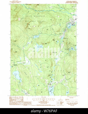 Carte TOPO USGS New Hampshire NH Silver Lake 3297851987 Restauration 24000 Banque D'Images