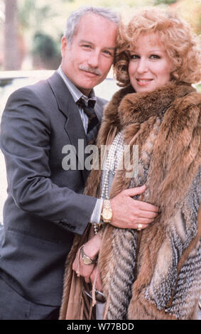 Richard Dreyfuss, Bette Midler, en le faisant sortir dans Beverly Hills, 1986 Banque D'Images