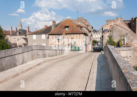 La ville de l'écrit et de l'artisanat livre Montmorillon France Banque D'Images