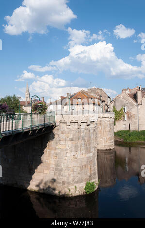 La ville de l'écrit et de l'artisanat livre Montmorillon France Banque D'Images