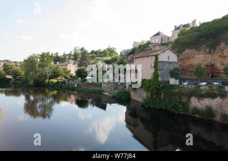 La ville de l'écrit et de l'artisanat livre Montmorillon France Banque D'Images