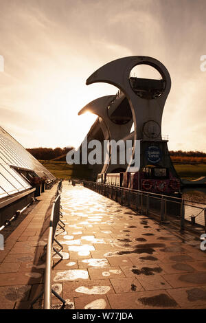 The Falkirk Wheel Boat Lift, Stirlingshire, Central Lowlands, Écosse, Royaume-Uni Banque D'Images