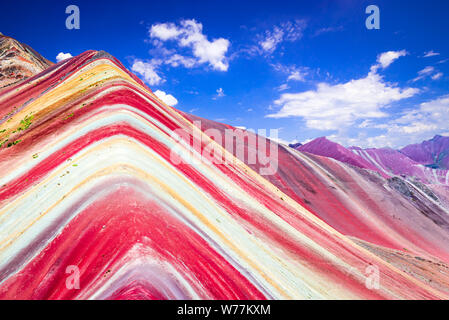 Vinicunca, Pérou - Rainbow Mountain, Cordillera de los Andes, région de Cuzco en Amérique du Sud. Banque D'Images