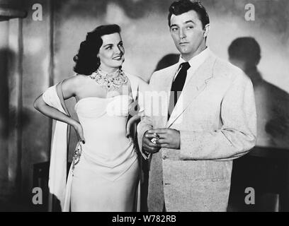 JANE RUSSELL, Robert Mitchum, MACAO, 1952 Banque D'Images