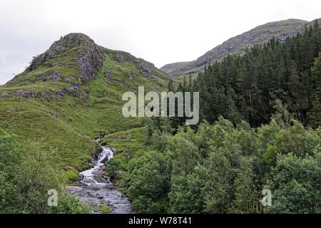 Dans la rivière Glen Shiel - Écosse, Royaume-Uni Banque D'Images